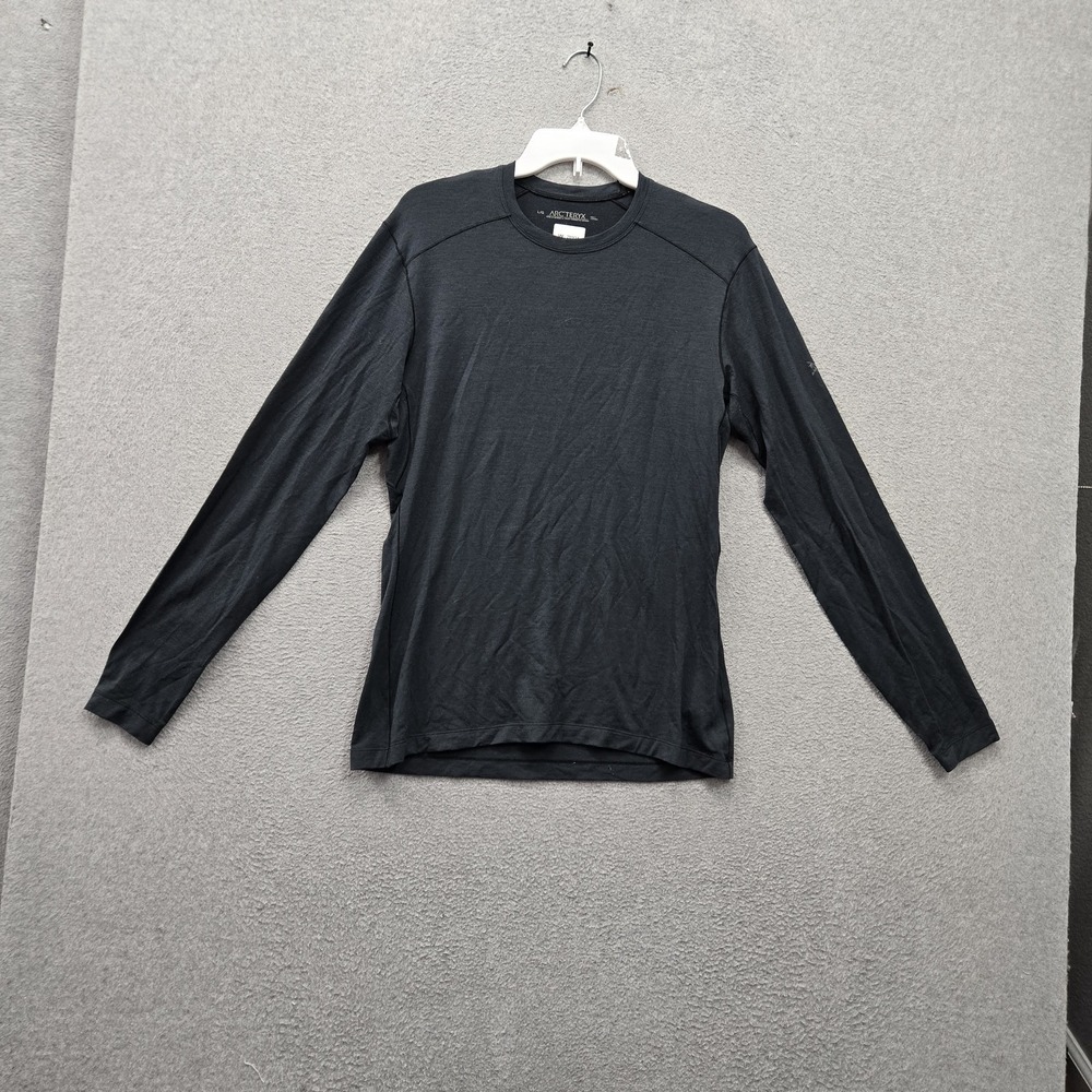 Arc'teryx Men Shirt L/G Dark Gray Elastane Wool SATORO AR CREW LS